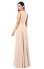 ColsBM Hazel Fresh Salmon Modern A-line Sleeveless Zip up Floor Length Pleated Plus Size Bridesmaid Dresses
