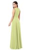 ColsBM Hazel Lime Sherbet Modern A-line Sleeveless Zip up Floor Length Pleated Plus Size Bridesmaid Dresses