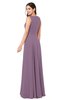 ColsBM Hazel Mauve Modern A-line Sleeveless Zip up Floor Length Pleated Plus Size Bridesmaid Dresses