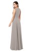ColsBM Hazel Mushroom Modern A-line Sleeveless Zip up Floor Length Pleated Plus Size Bridesmaid Dresses