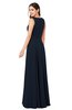 ColsBM Hazel Navy Blue Modern A-line Sleeveless Zip up Floor Length Pleated Plus Size Bridesmaid Dresses