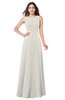 ColsBM Hazel Off White Modern A-line Sleeveless Zip up Floor Length Pleated Plus Size Bridesmaid Dresses
