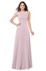 ColsBM Hazel Pale Lilac Modern A-line Sleeveless Zip up Floor Length Pleated Plus Size Bridesmaid Dresses