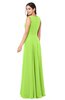 ColsBM Hazel Sharp Green Modern A-line Sleeveless Zip up Floor Length Pleated Plus Size Bridesmaid Dresses