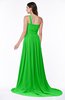 ColsBM Kiana Classic Green Gorgeous Zipper Chiffon Sweep Train Pleated Evening Dresses