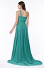 ColsBM Kiana Emerald Green Gorgeous Zipper Chiffon Sweep Train Pleated Evening Dresses