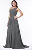 ColsBM Kiana Grey Gorgeous Zipper Chiffon Sweep Train Pleated Evening Dresses