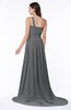 ColsBM Kiana Grey Gorgeous Zipper Chiffon Sweep Train Pleated Evening Dresses