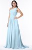 ColsBM Kiana Ice Blue Gorgeous Zipper Chiffon Sweep Train Pleated Evening Dresses