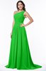 ColsBM Kiana Jasmine Green Gorgeous Zipper Chiffon Sweep Train Pleated Evening Dresses