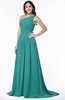 ColsBM Kiana Porcelain Gorgeous Zipper Chiffon Sweep Train Pleated Evening Dresses