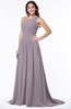 ColsBM Kiana Sea Fog Gorgeous Zipper Chiffon Sweep Train Pleated Evening Dresses