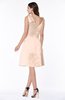 ColsBM Dorothy Almost Apricot Modest Scoop Sleeveless Half Backless Appliques Bridesmaid Dresses