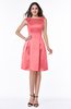 ColsBM Dorothy Hot Coral Modest Scoop Sleeveless Half Backless Appliques Bridesmaid Dresses