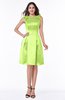 ColsBM Dorothy Lime Green Modest Scoop Sleeveless Half Backless Appliques Bridesmaid Dresses