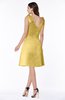 ColsBM Dorothy Misted Yellow Modest Scoop Sleeveless Half Backless Appliques Bridesmaid Dresses
