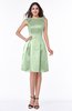 ColsBM Dorothy Pale Green Modest Scoop Sleeveless Half Backless Appliques Bridesmaid Dresses
