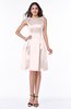 ColsBM Dorothy Petal Pink Modest Scoop Sleeveless Half Backless Appliques Bridesmaid Dresses