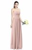 ColsBM Alisson Dusty Rose Cinderella A-line Strapless Zip up Floor Length Ruching Plus Size Bridesmaid Dresses