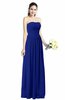 ColsBM Alisson Electric Blue Cinderella A-line Strapless Zip up Floor Length Ruching Plus Size Bridesmaid Dresses