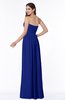 ColsBM Alisson Electric Blue Cinderella A-line Strapless Zip up Floor Length Ruching Plus Size Bridesmaid Dresses