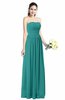 ColsBM Alisson Emerald Green Cinderella A-line Strapless Zip up Floor Length Ruching Plus Size Bridesmaid Dresses
