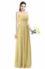ColsBM Alisson Gold Cinderella A-line Strapless Zip up Floor Length Ruching Plus Size Bridesmaid Dresses