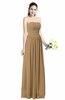 ColsBM Alisson Indian Tan Cinderella A-line Strapless Zip up Floor Length Ruching Plus Size Bridesmaid Dresses