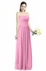 ColsBM Alisson Pink Cinderella A-line Strapless Zip up Floor Length Ruching Plus Size Bridesmaid Dresses