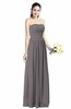 ColsBM Alisson Ridge Grey Cinderella A-line Strapless Zip up Floor Length Ruching Plus Size Bridesmaid Dresses