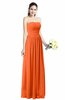 ColsBM Alisson Tangerine Cinderella A-line Strapless Zip up Floor Length Ruching Plus Size Bridesmaid Dresses