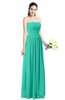 ColsBM Alisson Viridian Green Cinderella A-line Strapless Zip up Floor Length Ruching Plus Size Bridesmaid Dresses