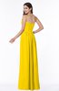 ColsBM Alisson Yellow Cinderella A-line Strapless Zip up Floor Length Ruching Plus Size Bridesmaid Dresses
