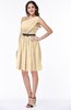 ColsBM Avalyn Marzipan Glamorous One Shoulder Sleeveless Half Backless Knee Length Sash Plus Size Bridesmaid Dresses