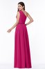 ColsBM Tiana Beetroot Purple Traditional A-line One Shoulder Chiffon Floor Length Plus Size Bridesmaid Dresses