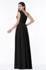 ColsBM Tiana Black Traditional A-line One Shoulder Chiffon Floor Length Plus Size Bridesmaid Dresses