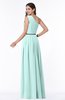 ColsBM Tiana Blue Glass Traditional A-line One Shoulder Chiffon Floor Length Plus Size Bridesmaid Dresses