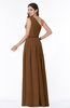 ColsBM Tiana Brown Traditional A-line One Shoulder Chiffon Floor Length Plus Size Bridesmaid Dresses