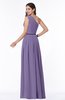 ColsBM Tiana Chalk Violet Traditional A-line One Shoulder Chiffon Floor Length Plus Size Bridesmaid Dresses