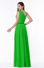 ColsBM Tiana Classic Green Traditional A-line One Shoulder Chiffon Floor Length Plus Size Bridesmaid Dresses