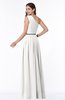 ColsBM Tiana Cloud White Traditional A-line One Shoulder Chiffon Floor Length Plus Size Bridesmaid Dresses
