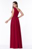 ColsBM Tiana Dark Red Traditional A-line One Shoulder Chiffon Floor Length Plus Size Bridesmaid Dresses