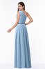ColsBM Tiana Dusty Blue Traditional A-line One Shoulder Chiffon Floor Length Plus Size Bridesmaid Dresses