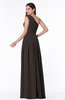 ColsBM Tiana Fudge Brown Traditional A-line One Shoulder Chiffon Floor Length Plus Size Bridesmaid Dresses
