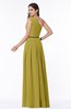ColsBM Tiana Golden Olive Traditional A-line One Shoulder Chiffon Floor Length Plus Size Bridesmaid Dresses