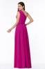 ColsBM Tiana Hot Pink Traditional A-line One Shoulder Chiffon Floor Length Plus Size Bridesmaid Dresses