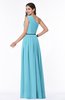 ColsBM Tiana Light Blue Traditional A-line One Shoulder Chiffon Floor Length Plus Size Bridesmaid Dresses