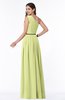 ColsBM Tiana Lime Green Traditional A-line One Shoulder Chiffon Floor Length Plus Size Bridesmaid Dresses