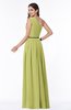 ColsBM Tiana Linden Green Traditional A-line One Shoulder Chiffon Floor Length Plus Size Bridesmaid Dresses
