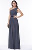 ColsBM Tiana Nightshadow Blue Traditional A-line One Shoulder Chiffon Floor Length Plus Size Bridesmaid Dresses